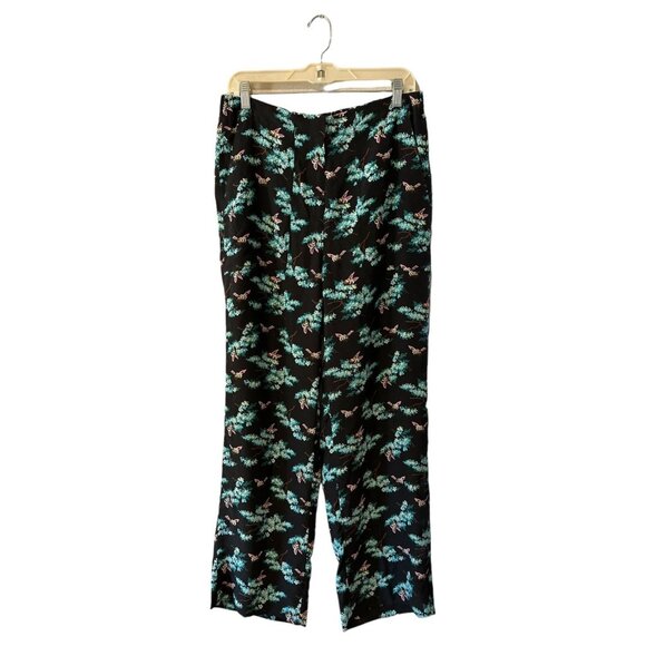J. Crew Factory Black Floral Straight Leg Pants - Picture 5 of 12